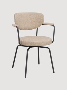 Gestoffeerde draaistoelen Merrick, 2-delig