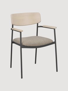 Stapelbare armstoelen Maymont van eikenhout, 2-delig