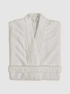 Unisex katoenen wafelpiqu&eacute; badjas Bee Waffle