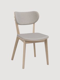 Gestoffeerde eettafelstoelen Kato van eikenhout, 2-delig