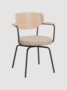 Gestoffeerde draaistoelen Merrick, 2-delig