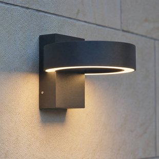 Lucande LED buiten wandlamp Nirella, zwart, CCT, IP65
