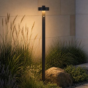 Lucande LED tuinpadverlichting Nirella, 100 cm, zwart, CCT, sensor