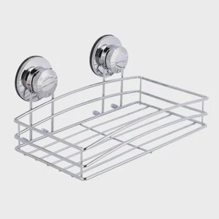 Aquavive Doucherek - Met Zuignappen - Metaal - Verchroomd - 26x20x8cm