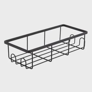 Aquavive Doucherek - 1-laags - Rechthoek - Schroeven - Zwart - 28x19x6cm