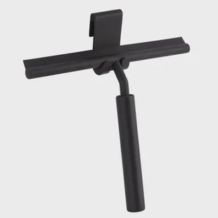 Aquavive Douchewisser - Uittrekbare Steel - Ophanghaak - Kunststof - Zwart - 11x29x4cm