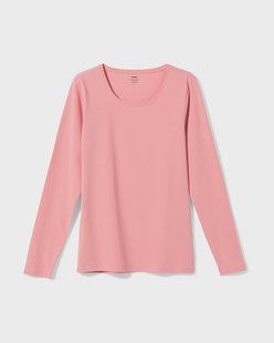 HEMA Dames T-shirt jersey slim fit o-hals roze (roze)