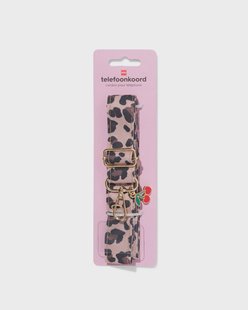 HEMA Telefoonkoord breed 125cm luipaard (bruin)