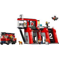 LEGO City Brandweerkazerne en Brandweerauto 60414