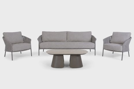 4 Seasons Outdoor Florence/Miyoura stoel-bank loungeset 4-delig
