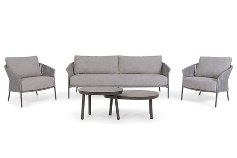 4 Seasons Outdoor Florence/Livo stoel-bank loungeset 5-delig