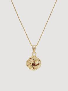 Goudkleurige ketting Noeud Torsad&eacute; met goudkleurige hanger