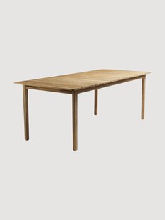 Tuintafel Sammen van teakhout, 220 x 90 cm