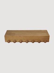 Wandrek Agatha van rubberhout met haken