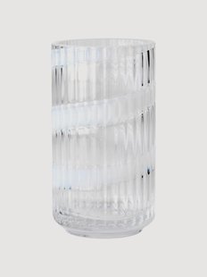 Mondgeblazen glazen vaas Lyngby, H 16 cm