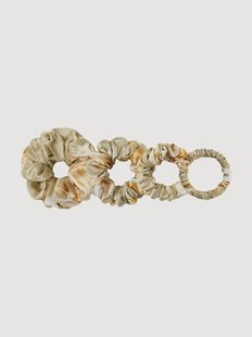 Charmeuse zijden scrunchies Zodiac, 4-delig