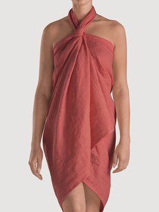 Handgemaakte sarong Mediterraneo van linnen