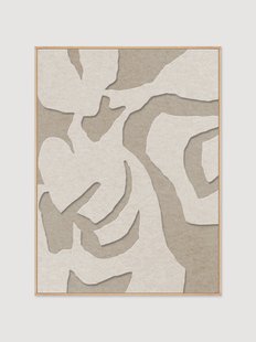 Akoestische wanddecoratie Soft Embrace met houten frame