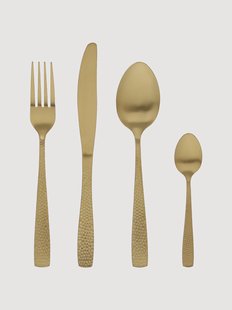 Mat geborstelde bestekset Elegance, 4-delig