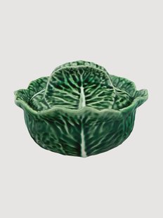 Handbeschilderde serveerschaal Cabbage met deksel