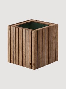 Zelfwatergevende plantenpot GrowON van eikenhout