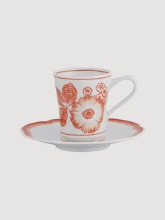 Porseleinen espressokopje &amp; schoteltje Coralina