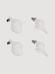 Keramische tafelkleedgewichten set schelpen, 4-delig