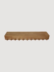 Wandrek Agatha van rubberhout met haken