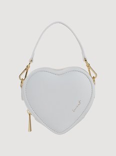 Leren schoudertas Mini Heart