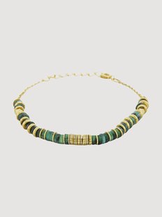 Goudkleurige armband Neo met smaragd