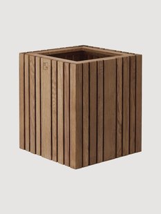 Zelfwatergevende plantenpot GrowBIG van eikenhout