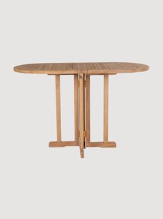 Ovale inklapbare tuintafel Huelva van teakhout, 120 x 60 cm