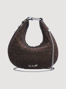 Leren schoudertas Halfmoon