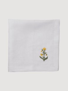 Handgemaakte linnen servet Bouquet