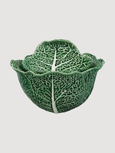 Handbeschilderde serveerschaal Cabbage met deksel