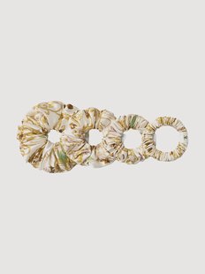 Charmeuse zijden scrunchies Zodiac, 4-delig