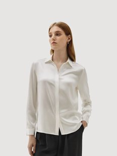 Damesblouse Basic van charmeuse zijde