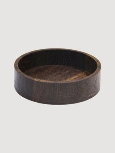 Eikenhouten opbergschaal Circle Smoked