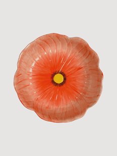Handbeschilderde serveerschaal Poppy