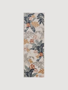 In- &amp; outdoor loper Flora met hoog-laag textuur