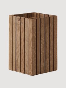 Zelfwatergevende plantenpot GrowSMALL van eikenhout