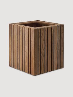 Zelfwatergevende plantenpot GrowMORE van eikenhout