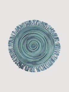Ronde franjes placemats Solstice, 6-delig