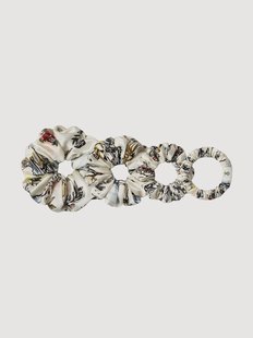 Charmeuse zijden scrunchies Zodiac, 4-delig