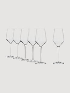 Witte wijnglazen Quatrophil, 6-delig