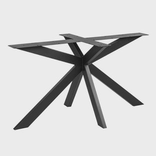 Stalen matrix zwart spinpoot 140 bij 80 cm en hoogte 73 cm (8 x 4 cm)