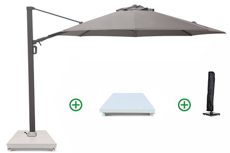 Camello Luna zweefparasol 3.5m S2 Excellent (incl. voet en hoes)