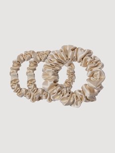 Scrunchies Blonde van moerbeizijde, 3-delig