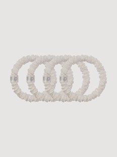 Zijde scrunchies Skinny, 4-delig