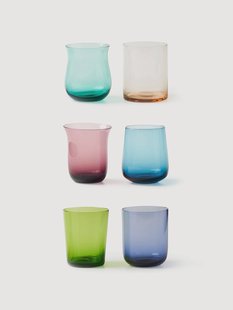 Mondgeblazen tumblers Diseguale, 6-delig